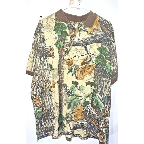 Duxbak Mens Hunting Camouflage Fall Collared Shirt Short Sleeve 2xL - Picture 1 of 3